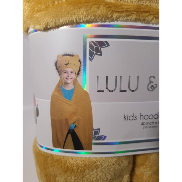 LuLu and CoCo Lion Blanket 40"x50" Hooded Throw Super Soft NEW NWT - Picture 2 of 3
